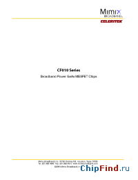 Datasheet CF010-01 manufacturer Mimix
